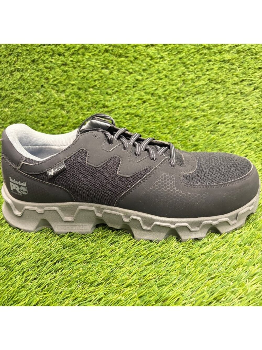 Timberland PRO Powertrain Mens Size 11.5 Black Gray Alloy Toe Safety Work Shoes